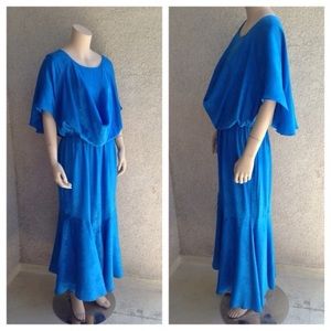 Vintage Silk Dress With Cape